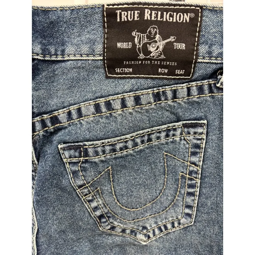 True Religion Geno Relaxed Slim Jeans Mens 30 Straight Dark Wash Denim Classic